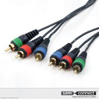 Component video cable, 1m, m/m
